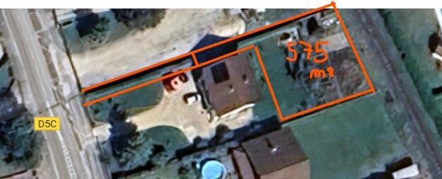 plan masse terrain viablisé 575 m2