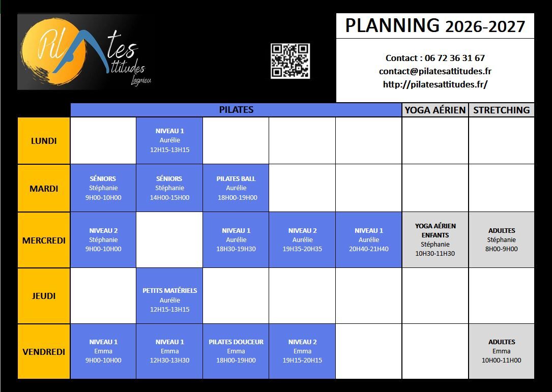 ancien planning  2026 2027