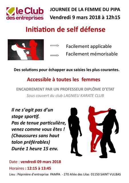 image du post INITIATION SELF-DEFENSE - COMMISSION SPORTS ET LOISIRS CLUB DES ENTREPRISES DU PIPA 