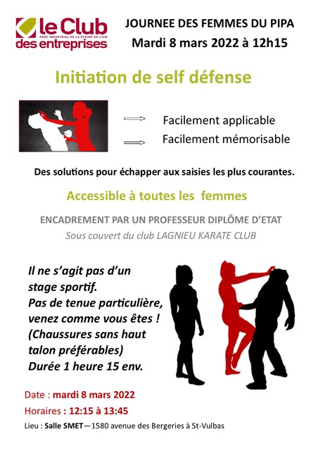 Image de l'événement Journée des femmes du PIPA : initiation de self défense
