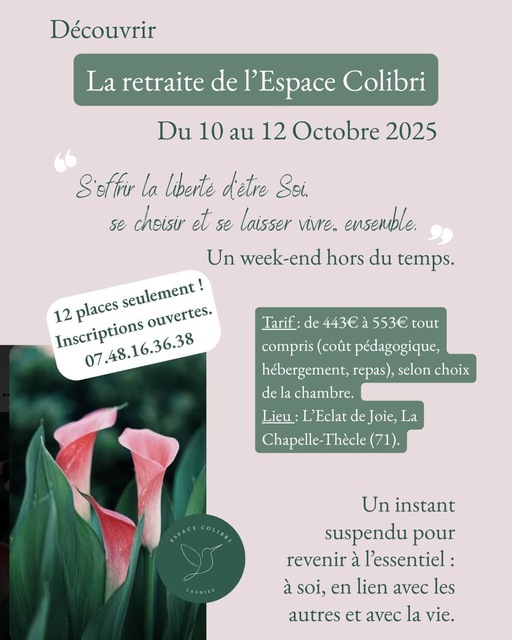 Image de l'actualité RETRAITE DE L’ESPACE COLIBRI 