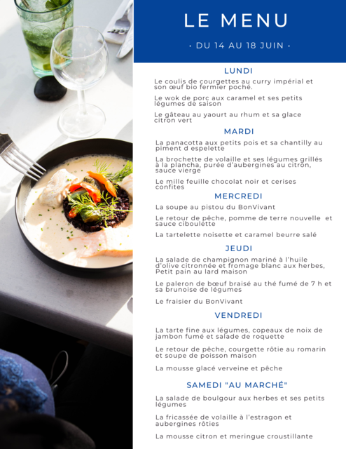 Image de l'actualité Menu de la semaine de la semaine de la semaine sur place, à emporter et en livraison