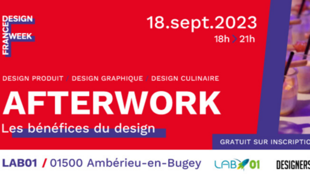 image du post Afterwork Design au LAB01 pour la France Design Week