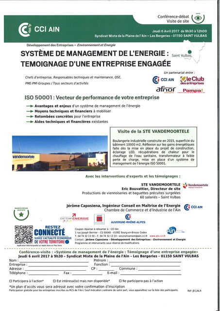 image du post Conférence et visite - ISO 50001 : Vecteur de performance de l'entreprise