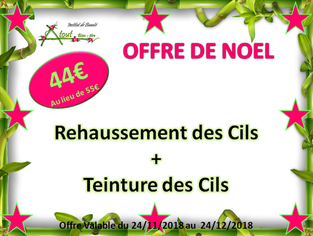Image de l'actualité OFFRE DE NOEL N°3 : REHAUSSEMENT DES CILS A L'INSTITUT DE BEAUTE ATOUT BIEN ETRE DE ST VULBAS