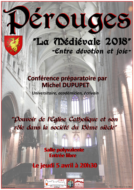 Image de l'événement Conférence sur le pouvoir de l’église et son rôle dans la société du Moyen-Age au XVe siècle
