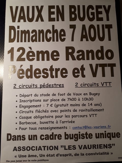 Image de l'événement RANDONNEE PEDESTRE ET VTT