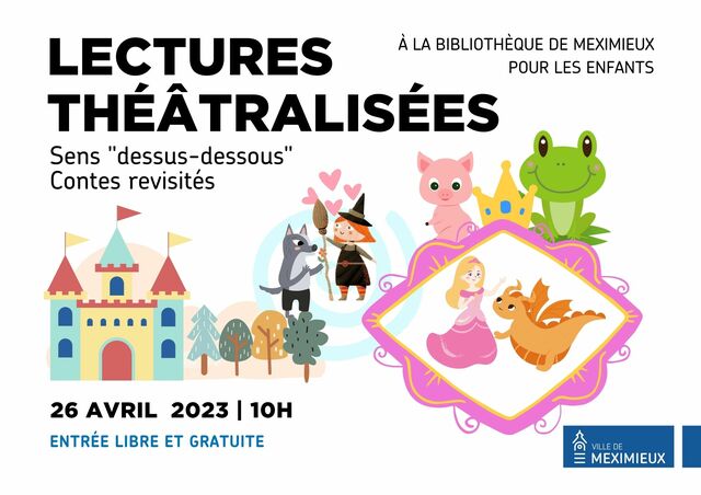 image du post Heure du conte à la bibliothèque de Meximieux : "Contes sens dessus dessous" - Lectures théâtralisées avec Mathilde