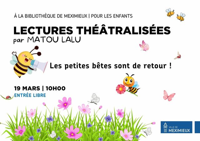 Image de l'événement Heure du conte : les petites bêtes sont de retour. Lectures théâtralisées par Matou Lalu.