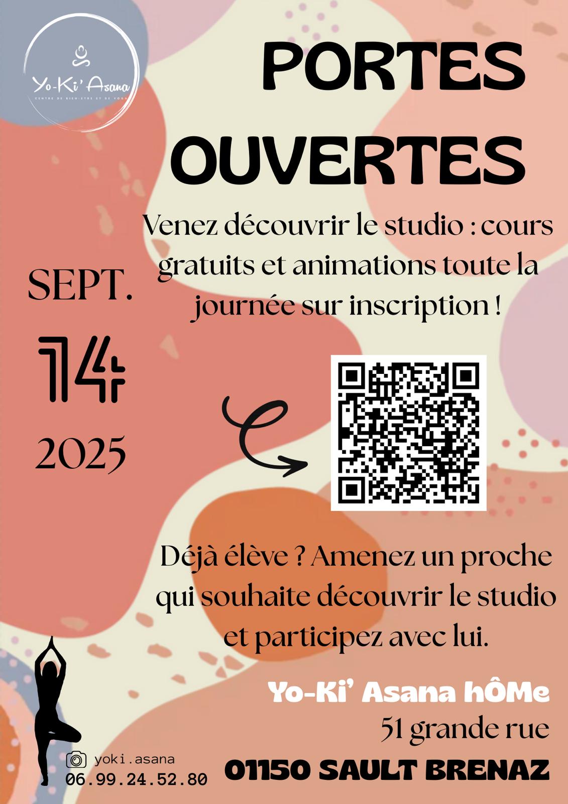 Image de l'événement ✨ Portes Ouvertes YOGA – Dimanche 14 septembre ✨