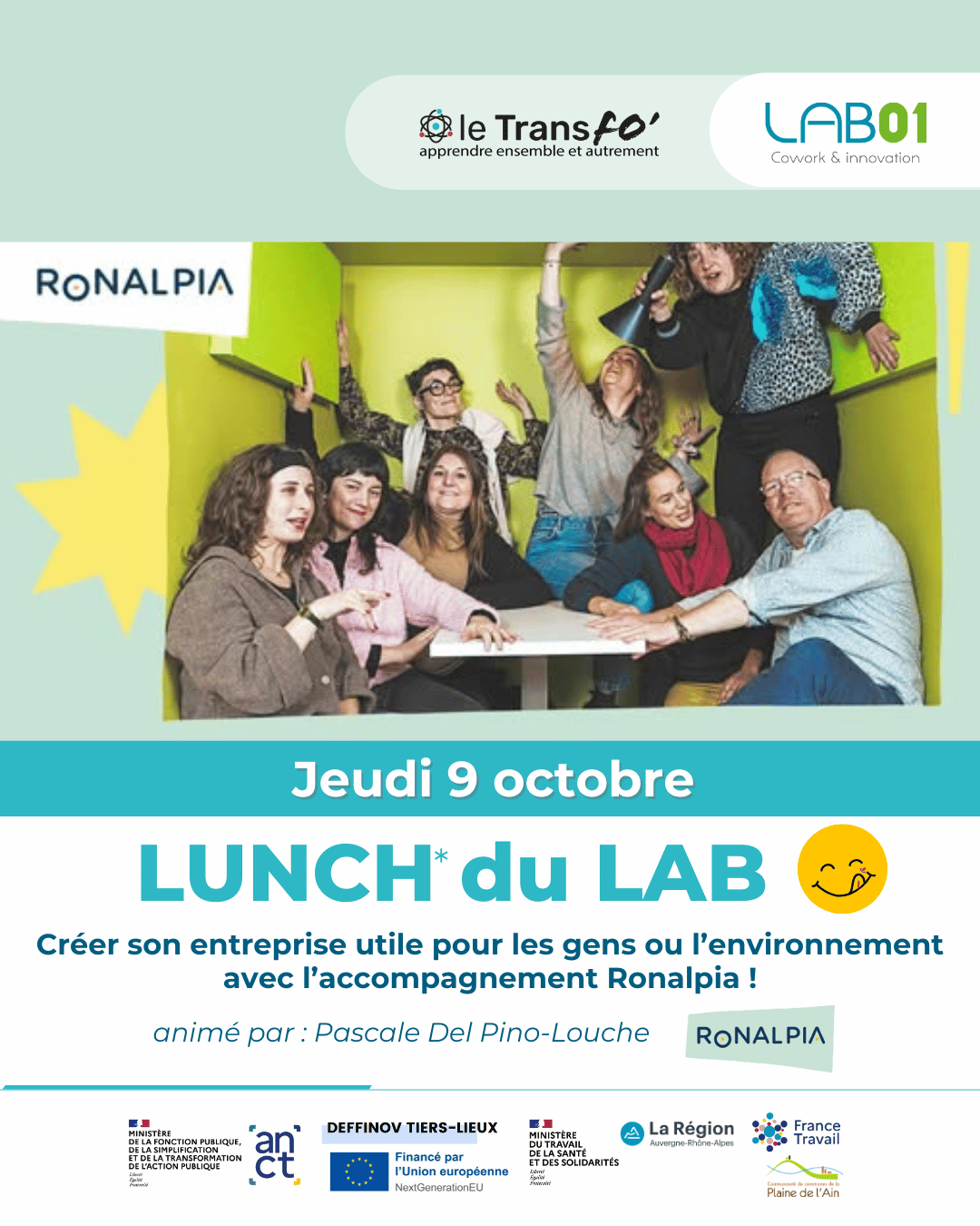 Image de l'actualité Lunch du LAB - Ronalpia - Incubateur de projet ESS