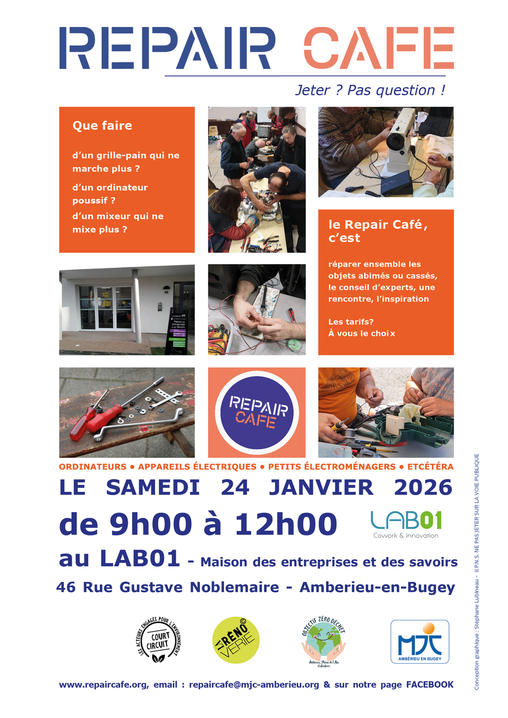Image de l'actualité Repair Café Amberieu samedi 24/01 matin au Lab01