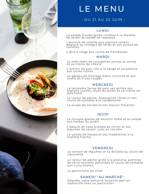 Image de l'actualité Menu de la semaine sur place, à emporter et en livraison