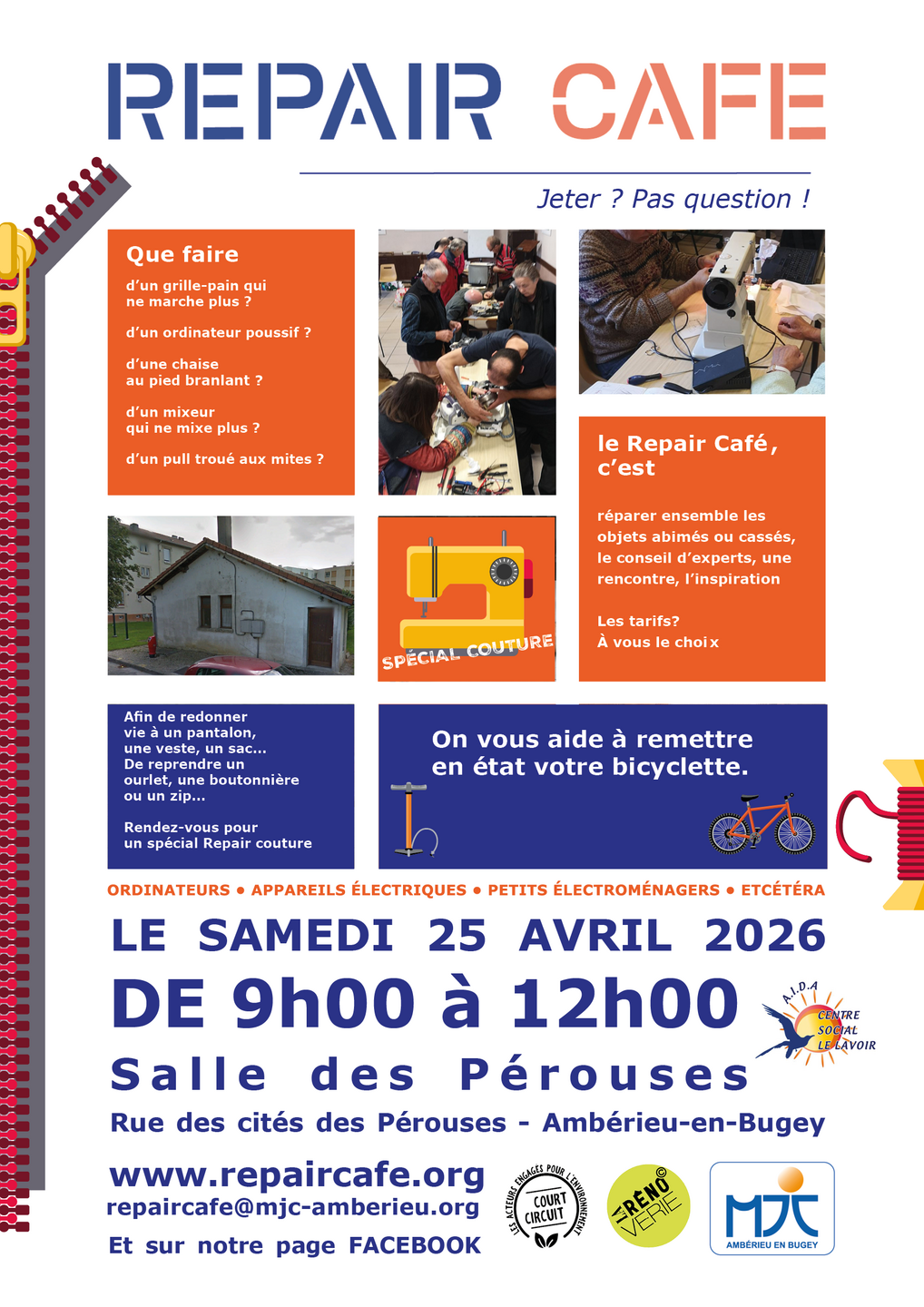 Image de l'actualité Repair café le samedi 25/04 matin à la salle des Pérouses