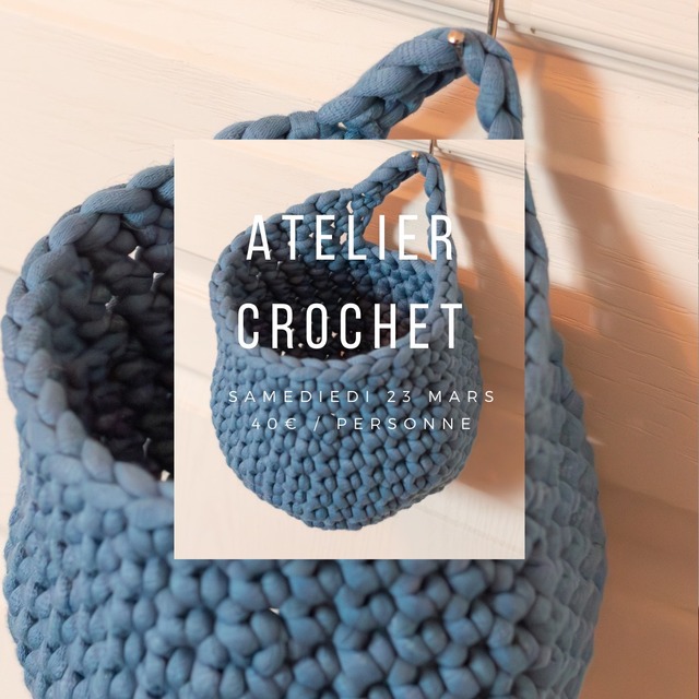 Image de l'événement Atelier création de panier suspendu en crochet