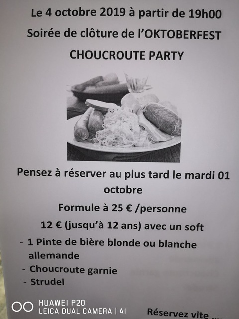 Image de l'événement Soirée choucroute à L’Aincontournable