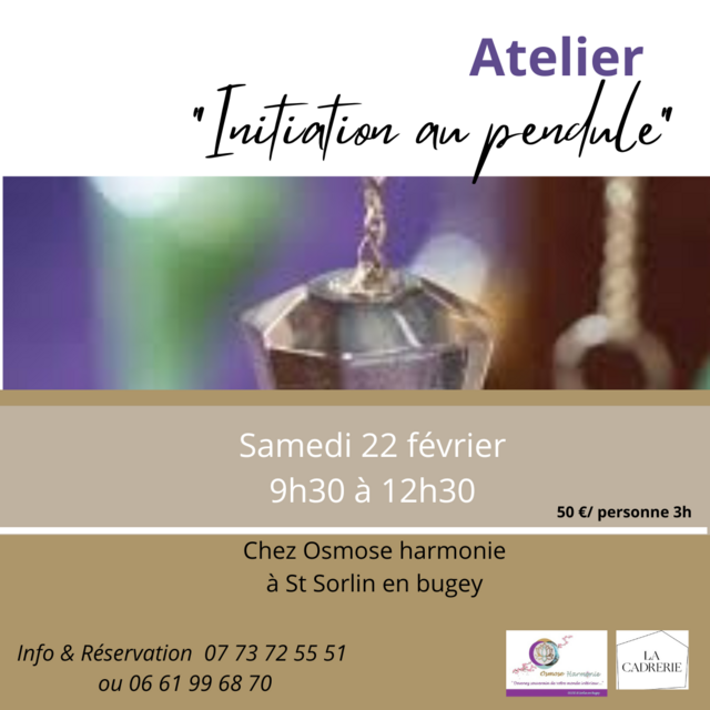 Image de l'événement ATELIER " INITIATION AU PENDULE" Apprendre à s'en servir