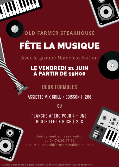 Image de l'événement Fête de la Musique au Old Farmer Steakhouse : soirée spéciale