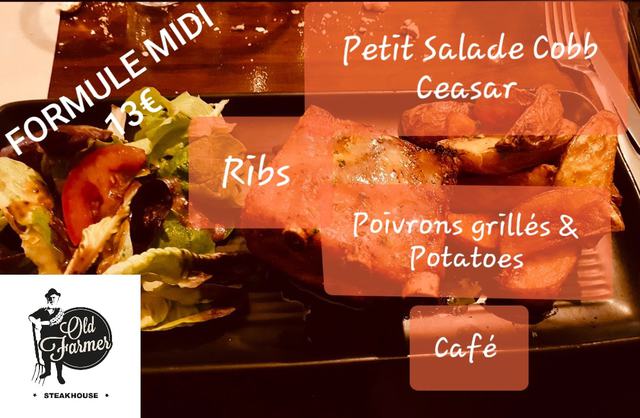 Image de l'actualité Formule Midi à 13€ au Old Farmer Steakhouse