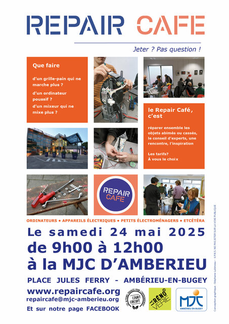 Image de l'actualité Repair Café Ambérieu ce samedi 24 mai matin à la MJC Ambérieu
