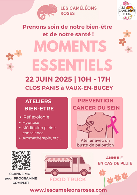 Image de l'événement MOMENTS ESSENTIELS - Journée Prévention Cancer du sein & Ateliers Bien-être
