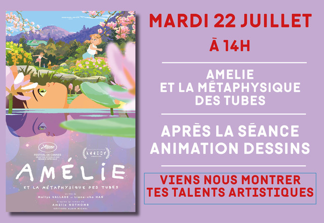 Image de l'événement Amélie et la métaphysique des tubes + atelier dessin