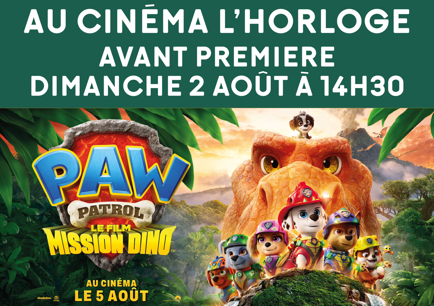 Image de l'actualité Avant-première La Pat’ Patrouille – Le film : Mission Dino