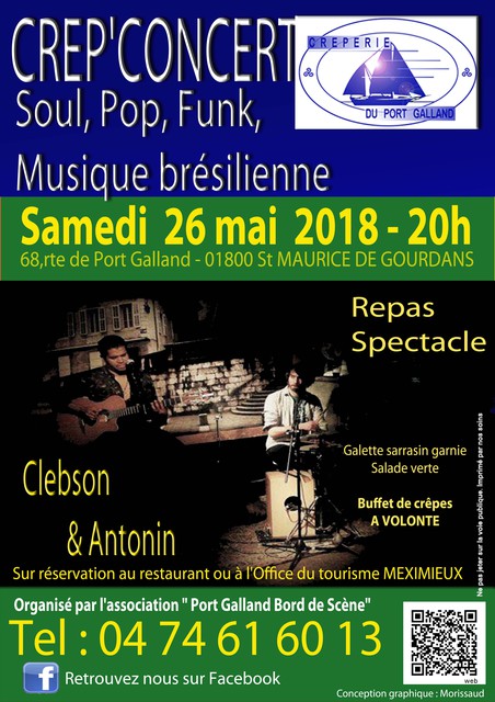 image du post Crep'concert Soul , Pop, Funk , Musique brésilienne avec CLEBSON ET ANTONIN