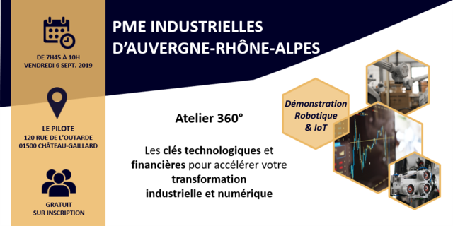 Image de l'événement Les clés technologiques et financières pour accélérer votre transformation industrielle et numérique.