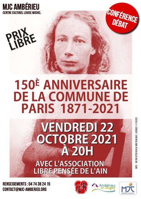 image du post « 150ème anniversaire de la Commune de Paris – 1871-2021 », avec l’association Libre Pensée de l’Ain