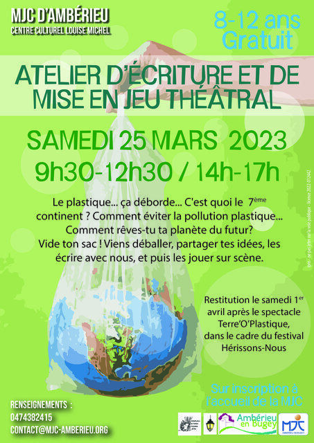 image du post Atelier d'écriture et de mise en jeu théâtral