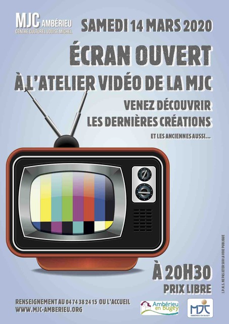 image du post ÉCRAN OUVERT " l'atelier vidéo de la MJC "