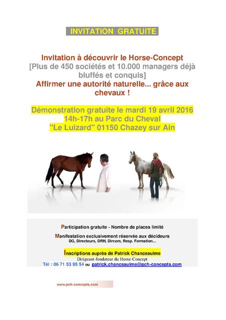 Image de l'événement Démonstration gratuite de Horse-Concept  : Affirmer une autorité naturelle... grâce aux chevaux !
