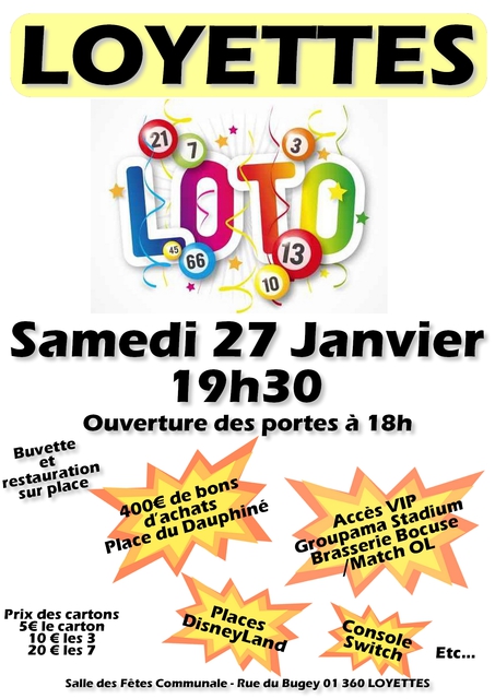 Image de l'événement LOTO ANNUEL 2018