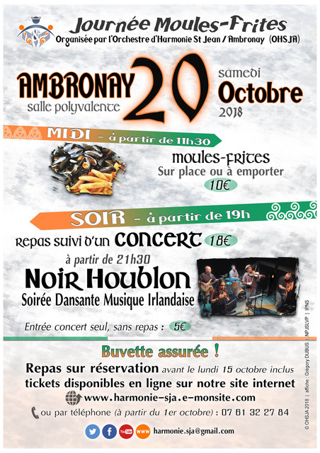 Image de l'événement Journée moules-frites et concert de Noir Houblon à Ambronay