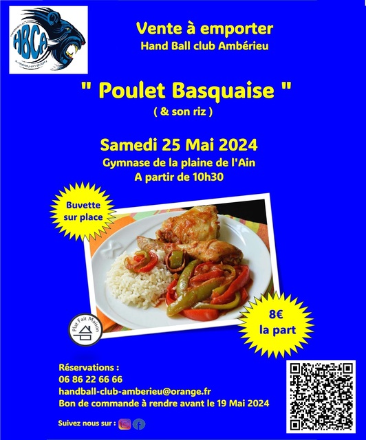 Image de l'événement Vente à emporter - Poulet basquaise