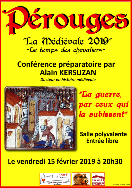 Image de l'événement 1ère conférence préparatoire "La guerre par ceux qui la subissent au XIVe et XVe siècle"
