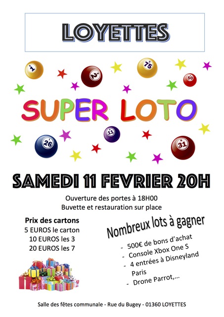 Image de l'événement Loto annuel de Loyettes