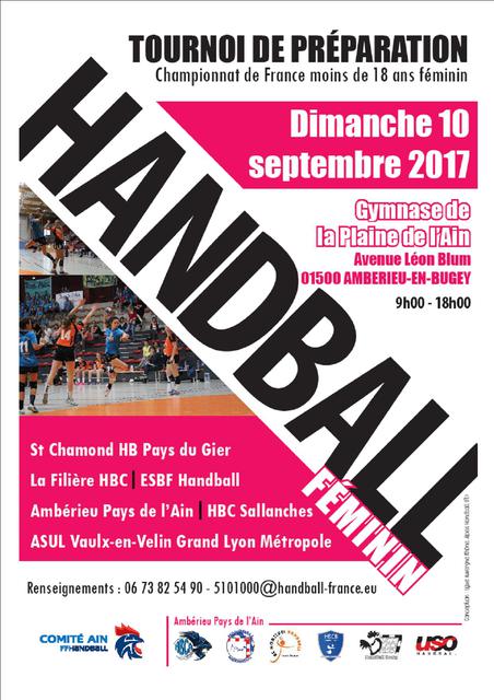 Image de l'événement Handball - tournoi de préparation -18 Championnat de France féminine