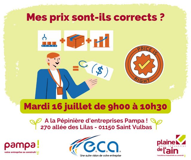 Image de l'événement Atelier "Mes prix sont-ils corrects ?"