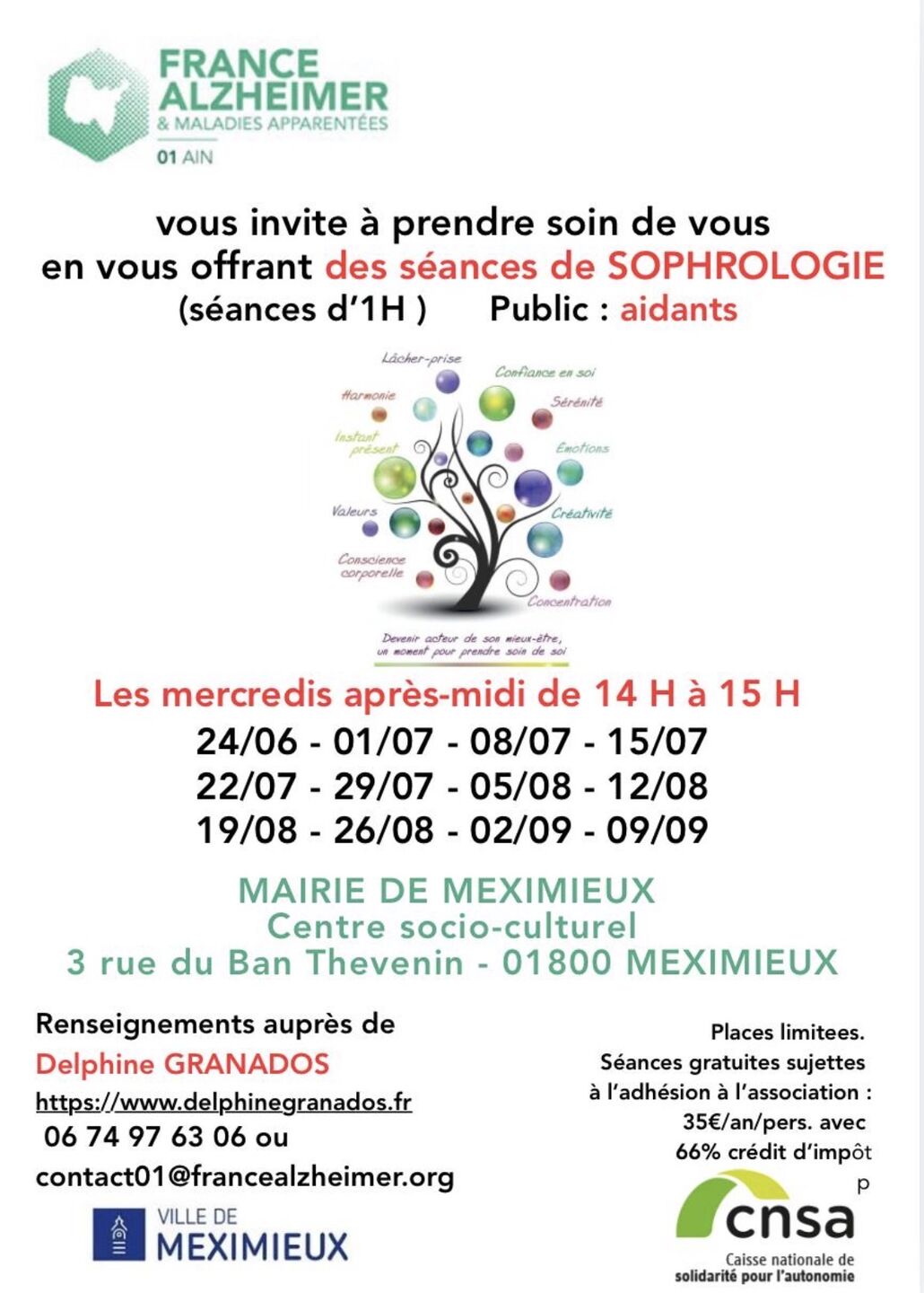 Atelier collectif sophrologie Delphine GRANADOSjuin à septembre 2026