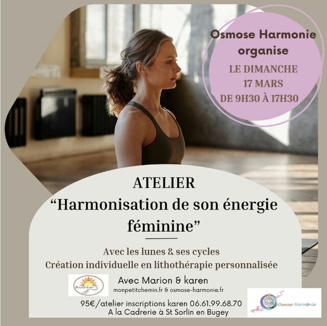 Image de l'événement ATELIER "HARMONISATION DE SON ENERGIE FEMININE" avec les lunes & ses cycles, création personnalisée en lithothérapie