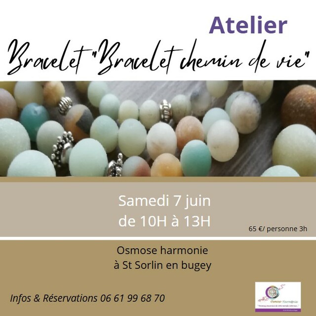 Image de l'événement ATELIER DE 3H "REALISATION DE MON BRACELET CHEMIN DE VIE" 