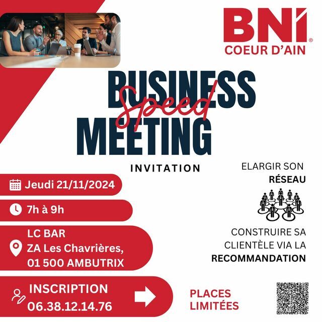 Image de l'actualité Speed Business Meeting BNI Coeur d'Ain