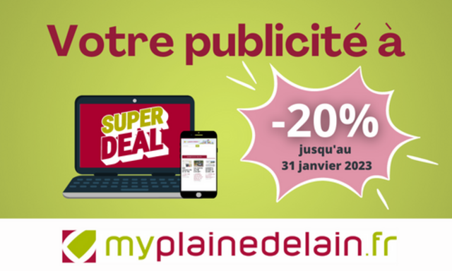 Image de l'actualité ✨ - 20 % sur votre espace publicitaire MYplainedelain ✨