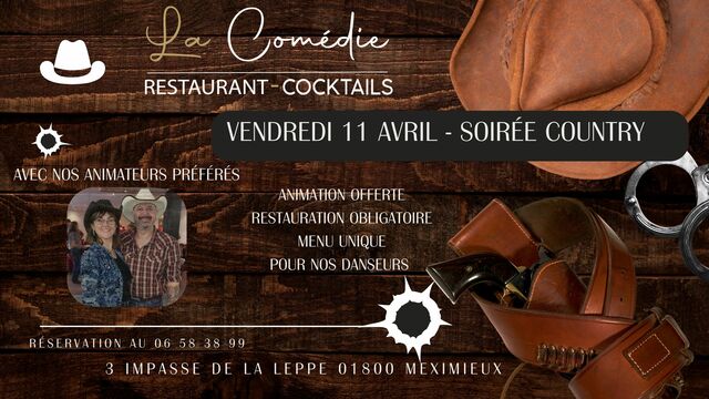 Image de l'actualité SOIRÉE COUNTRY AU RESTAURANT LA COMEDIE