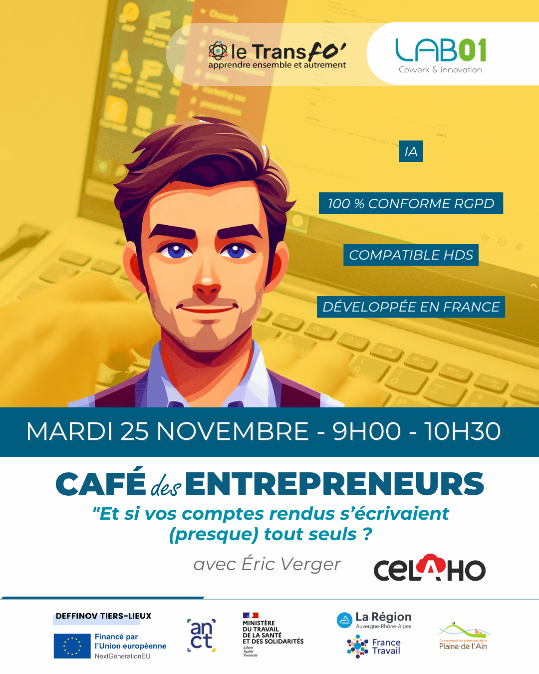 Image de l'actualité Café des Entrepreneurs :  IA pour rédiger ses comptes rendus