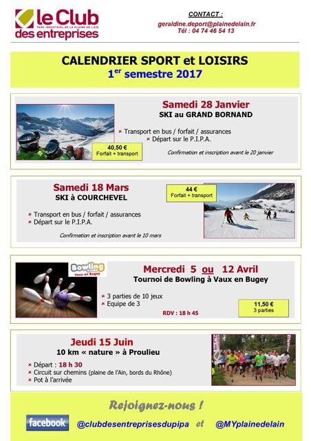 image du post Calendrier "Sport et Loisirs" interentreprises 