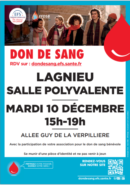 Image de l'événement Don du sang à Lagnieu
