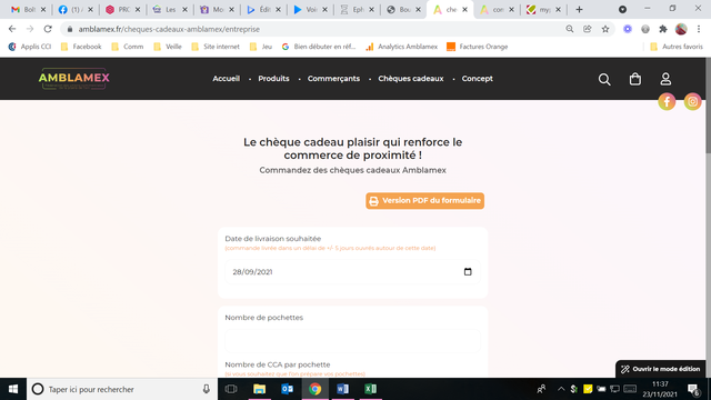 Image de l'actualité Réservez vos chèques cadeaux Amblamex en ligne ! 